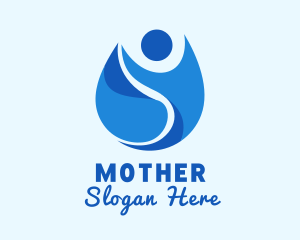 Oil - Water People Droplet logo design