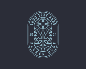 Preaching - Cross Ministry Faith logo design