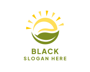 Sun Leaf Botanical Logo