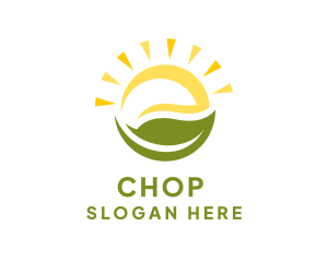 Green - Sun Leaf Botanical logo design