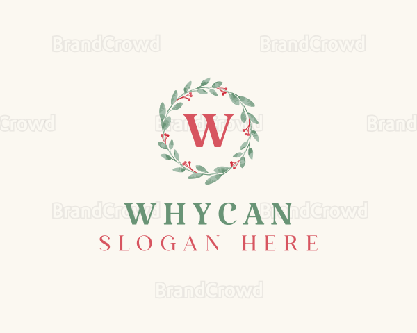 Watercolor Wreath Decor Logo