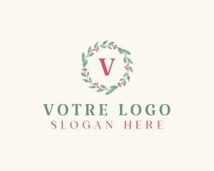 Florist - Watercolor Wreath Decor logo design