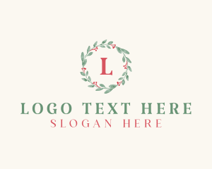 Floral - Watercolor Wreath Decor logo design