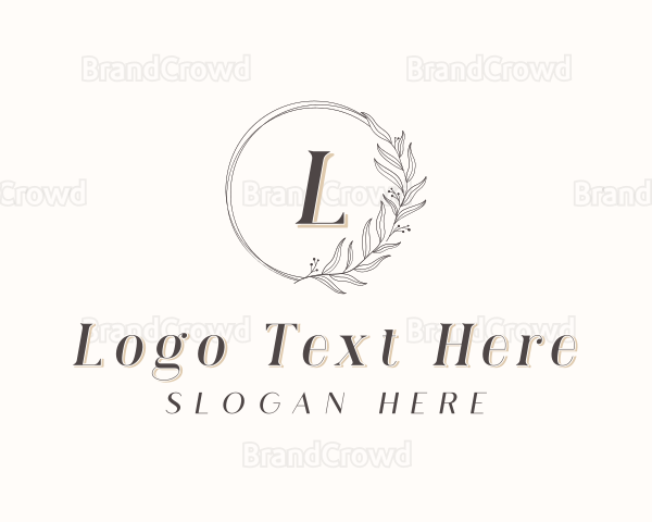 Organic Floral Wreath Logo