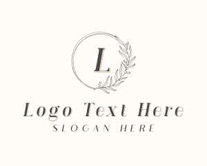 Organic - Organic Floral Wreath logo design