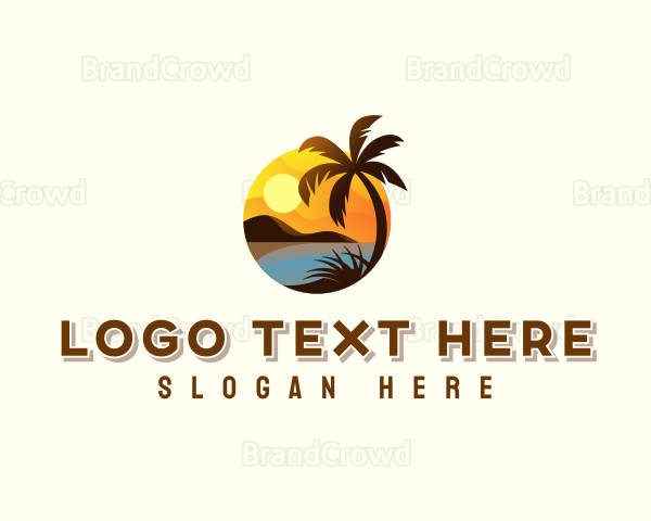 Summer Beach Travel Logo