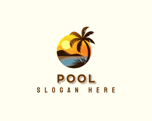 Summer Beach Travel Logo