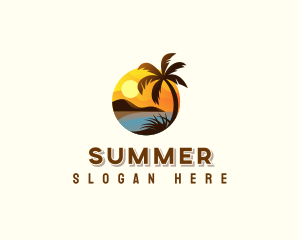 Summer Beach Travel logo design