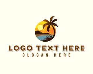 Summer Beach Travel Logo