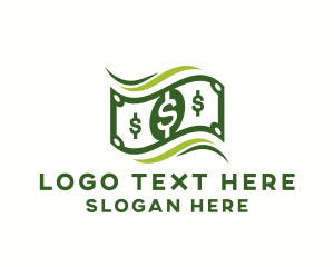 Green Technology - Dollar Cash Currency logo design