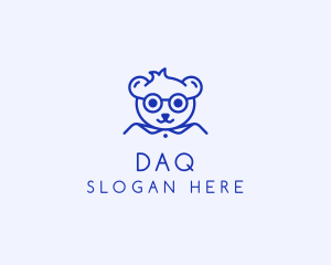 Cute Smart Bear Logo