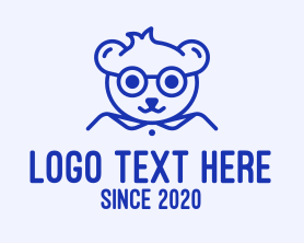 Smart - Cute Smart Bear logo design