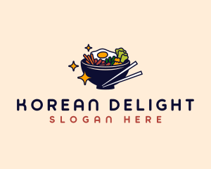 Bibimbap Food Bowl logo design