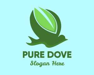 Dove - Flying Leaf Dove logo design