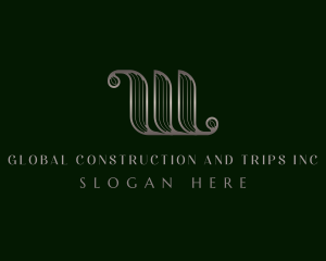 Interior Designer - Elegant Metallic Luxury Letter W logo design