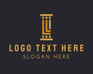 Partner - Stately Pillar Column logo design