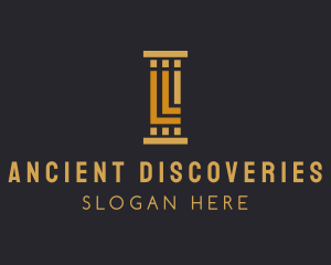 Archaeologist - Stately Pillar Column logo design