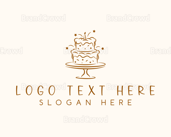 Dessert Bakeshop Cake Logo