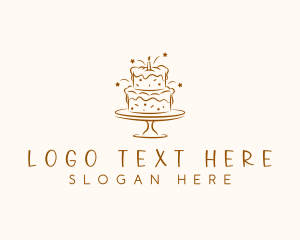 Dessert Bakeshop Cake Logo