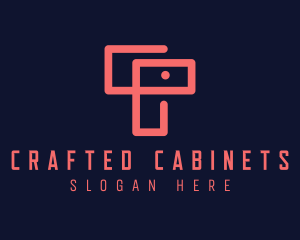 Cabinetry - Pink Cabinetry Letter T logo design