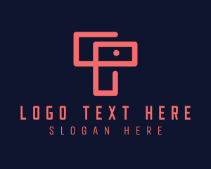 Toolbox - Pink Cabinetry Letter T logo design