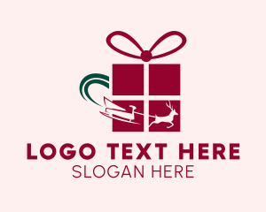 Festivity - Christmas Gift Reindeer logo design