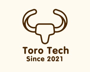 Toro - Monoline Bull Horns logo design