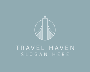 Tourist - Bridge Tourist Landmark logo design