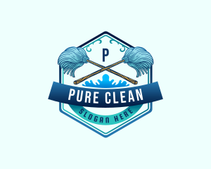 Mop Cleaning Maintenance logo design