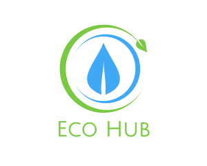 Crescent Leaf Eco logo design