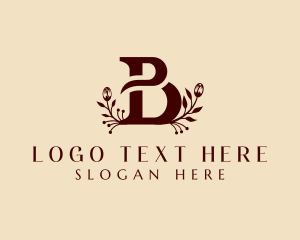 Stylist - Floral Business Letter B logo design