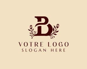 Floral Business Letter B Logo