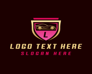 Automobile - Racing Car Automobile Shield logo design