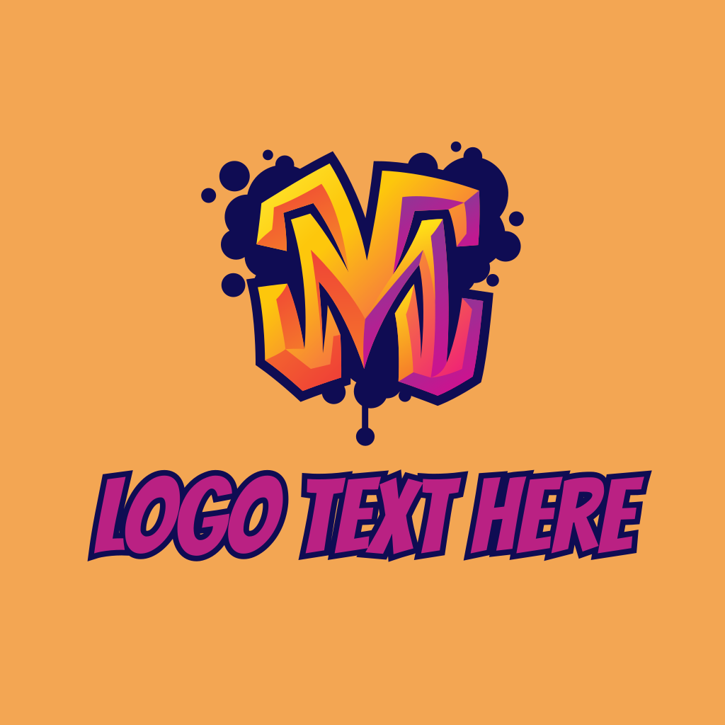 Street Art Letter M Logo BrandCrowd Logo Maker