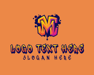 Mechanic - Street Art Letter M logo design