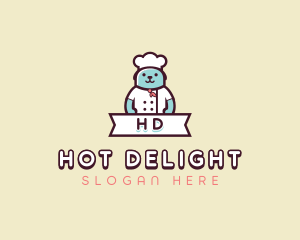 Dog Chef Toque logo design