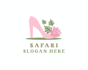 Floral Stilettos Shoes Logo