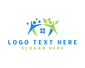 Shelter - Community People Home logo design