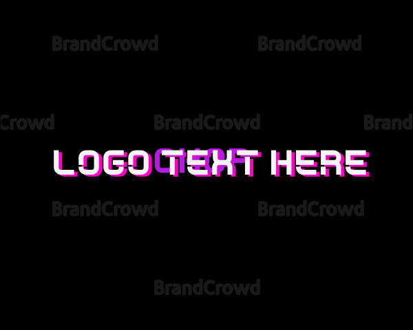 Futuristic Neon Light Wordmark Logo