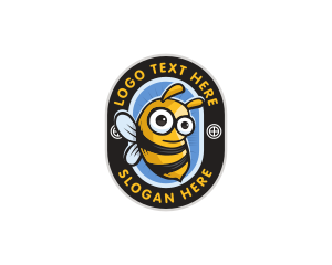 Honey Badger - Little Cartoon Bee logo design