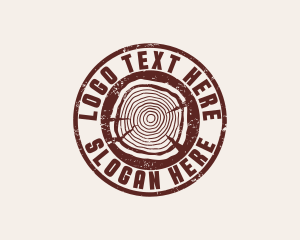 Brown - Carpenter Lumberjack Wood logo design