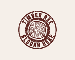 Carpenter Lumberjack Wood logo design