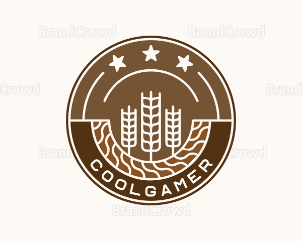 Organic Wheat Farm Logo