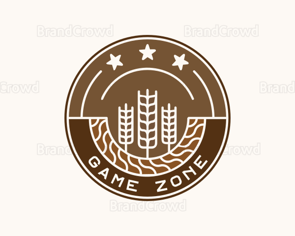 Organic Wheat Farm Logo