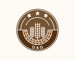 Flour - Organic Wheat Farm logo design
