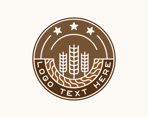 Organic Wheat Farm Logo