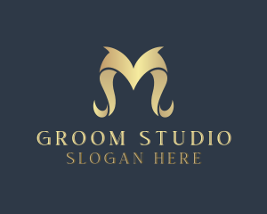 Groom - Wig Hairstylist Letter M logo design