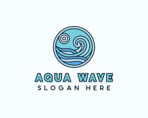 Surfing Waves Resort logo design