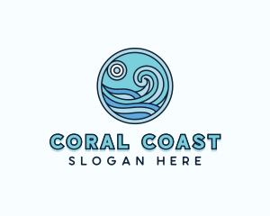 Surfing Waves Resort logo design