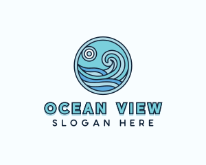 Surfing Waves Resort logo design